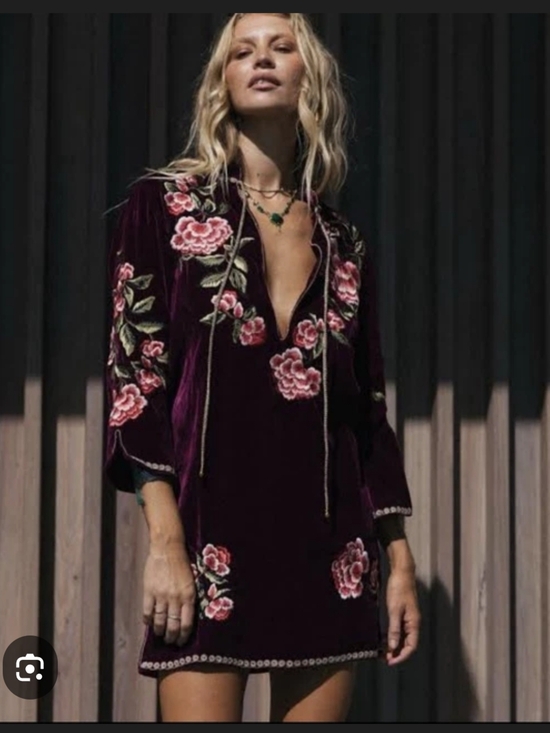 Chasing Unicorns Dresses & Skirts - Chasing Unicorns Plum Velvet Top with Pink Accents